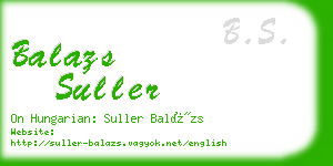 balazs suller business card